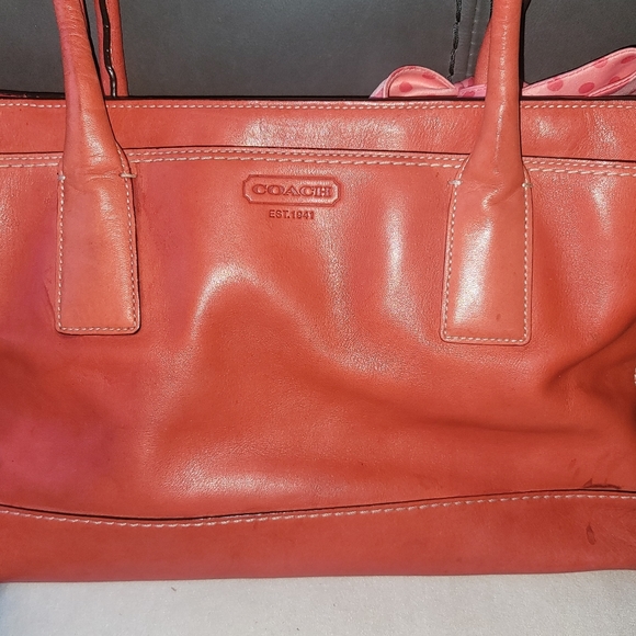 Coach leather bag orange - Picture 2 of 6